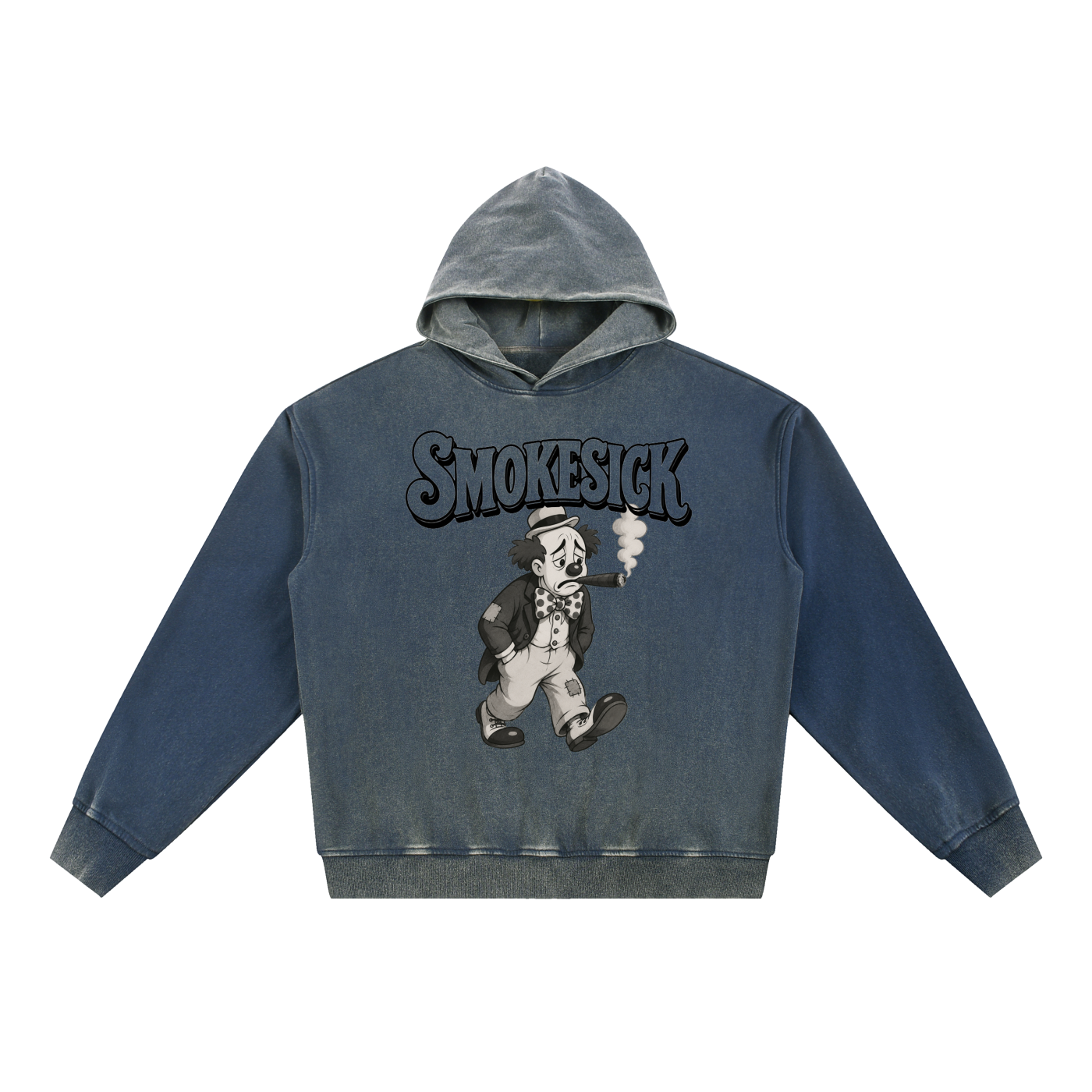 Vintage Washed Gradient Fleece Hoodie
