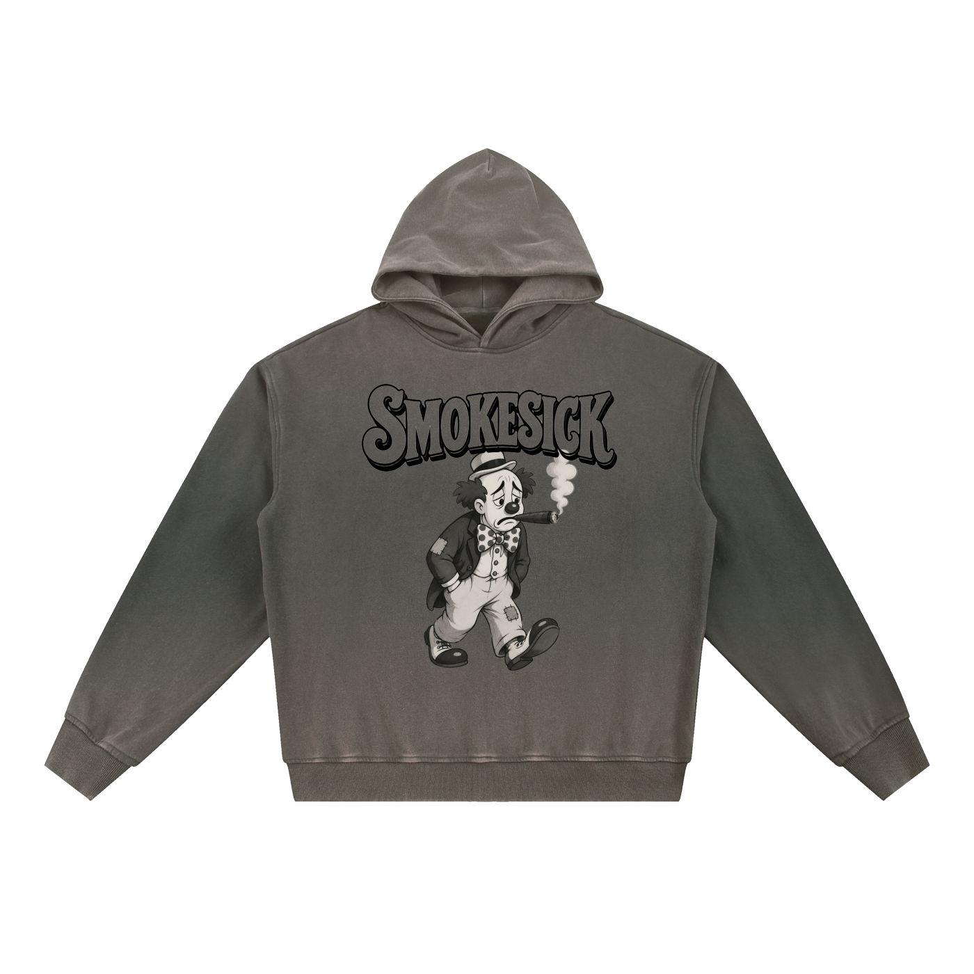 Vintage Washed Gradient Fleece Hoodie