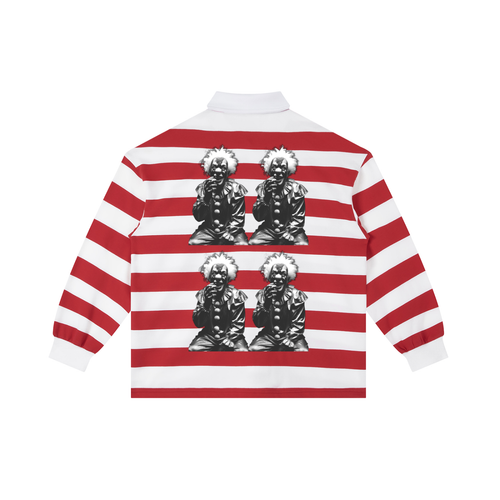 Color Block Stripe Polo Shirt