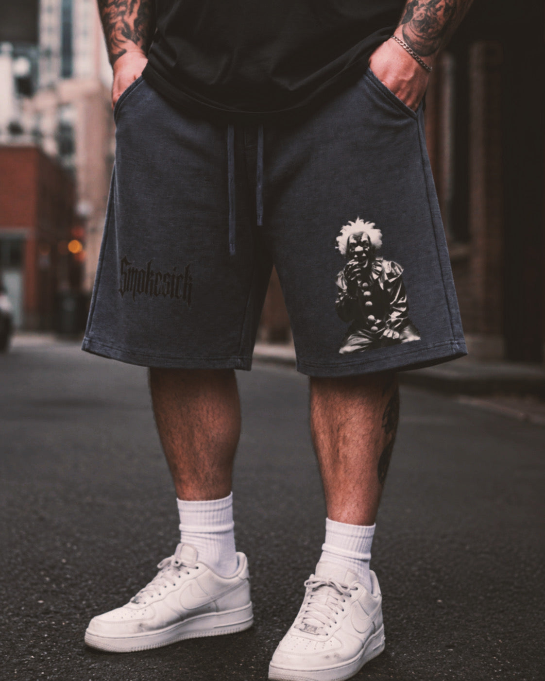 Mineral Wash Waffle Knit Shorts