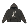 Vintage Washed Frayed-Hem Hoodie